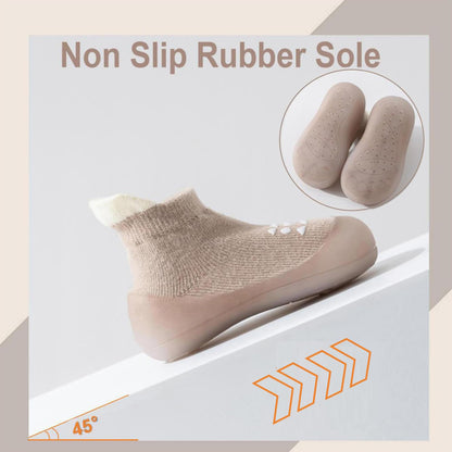 Hstyle Baby Sock Shoes Toddler Walking Shoes Infant Non-Slip Slippers Soft Rubber Sole Sneakers for Baby Boys Girls