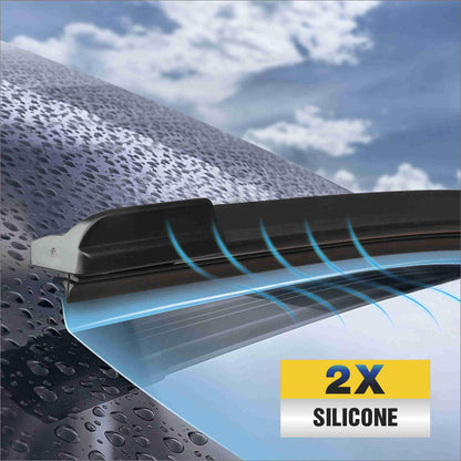 5 PLUS® Silicone Wiper Blades 22 inch wiper blades 2 pack Replacement For Ford F Series 2023-2012 Expedition 22-08,Chevy Silverado GMC Sierra Series 2023-2019 2006-1999 Windshield Wiper Blades