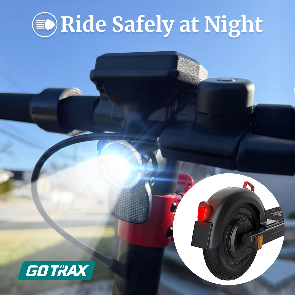 Gotrax G4 Electric Scooter, 10” Solid Tires, Max 25 Mile Range and 20Mph Power by 500W Motor, Double Anti-theft Lock, Bright Headlight and Taillight, 500W Foldable E Scooter for Adults