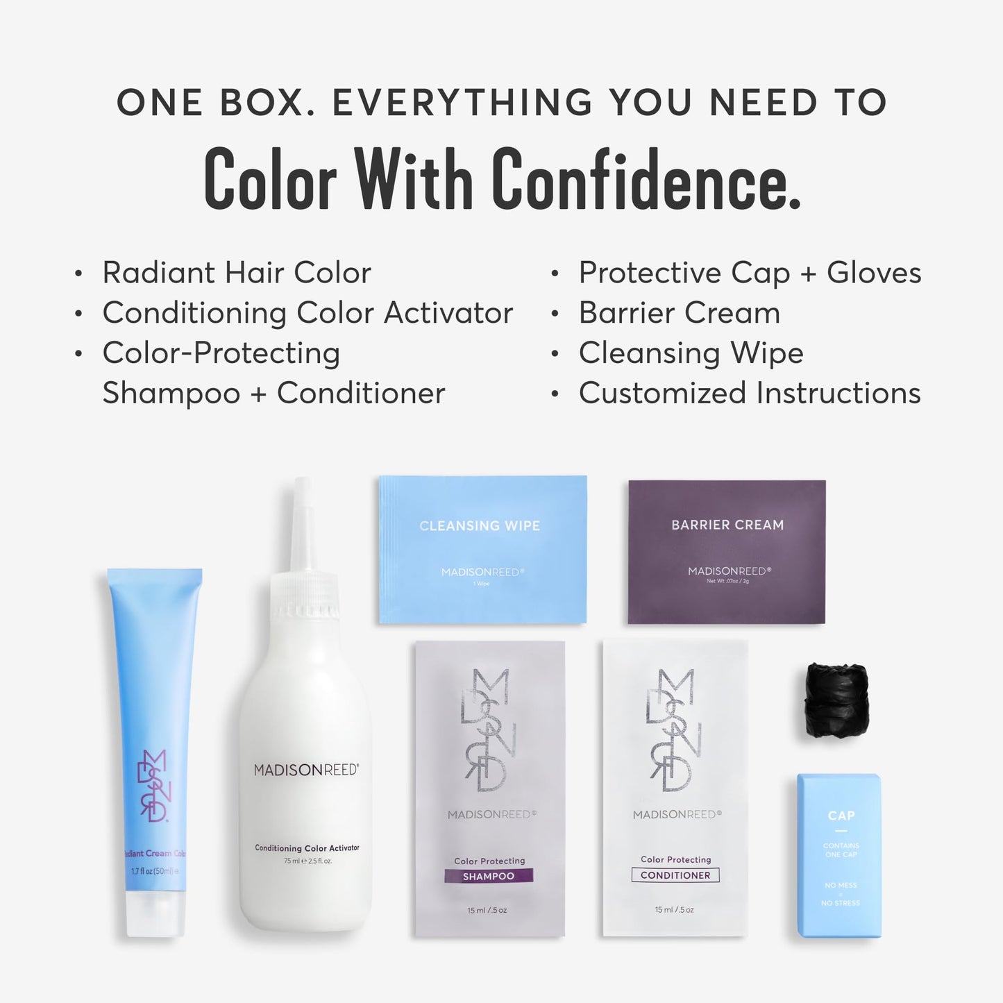 Madison Reed Radiant Hair Color Kit - 2NNA Darkest Cool Black with Ash Undertones (Pescara Black), Dimensional Gray Hair Blending Permanent Hair Dye, PPD-Free & Ammonia-Free, 1 Pack