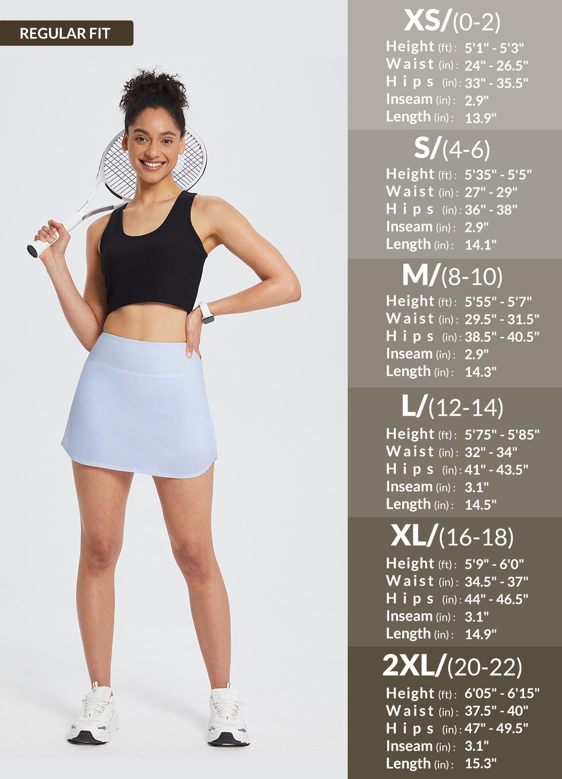 baleaf Pleated Tennis Skirt Skorts Skirts for Woman High Waisted Lightweight Athletic Golf Workout with Shorts Pockets Snow Blue Medium