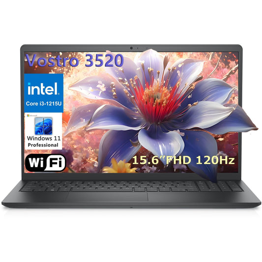Dell 15.6" Laptop Computer for Home and Student, Intel 6-Core Processor (Beat i5-1135G7), 32GB DDR4 RAM, 1TB PCIe SSD, Business 3520 120Hz FHD, WiFi, Bluetooth, RJ45, HDMI, Windows 11 Pro