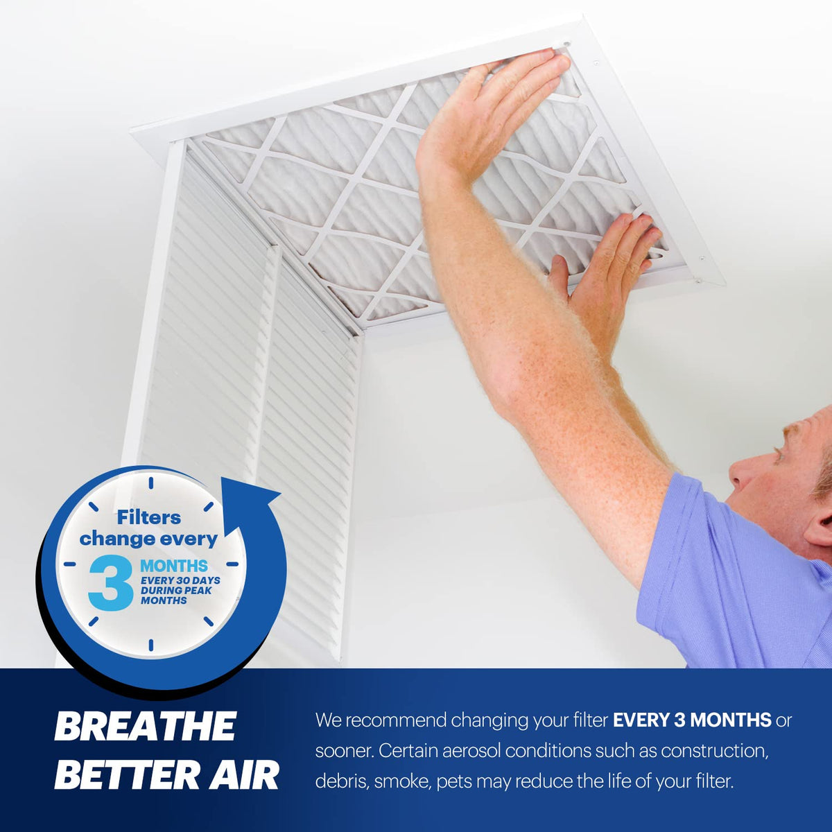 BNX TruFilter 20x24x1 Air Filter MERV 13 (6-Pack) - MADE IN USA - Electrostatic Pleated Air Conditioner HVAC AC Furnace Filters for Allergies, Pollen, Mold, Bacteria, Smoke, Allergen, MPR 1900 FPR 10