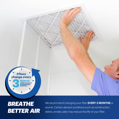 BNX TruFilter 20x24x1 Air Filter MERV 13 (6-Pack) - MADE IN USA - Electrostatic Pleated Air Conditioner HVAC AC Furnace Filters for Allergies, Pollen, Mold, Bacteria, Smoke, Allergen, MPR 1900 FPR 10