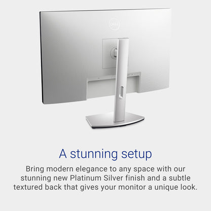 Dell S2722DC Monitor - 27-inch WQHD (2560x1440) 75Hz 4Ms Display, AMD FreeSync, Built in Speaker, USB Type-C Connectivity, Height/Pivot/Swivel/Tilt Adjust - Platinum Silver