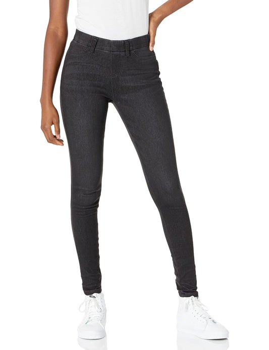 Amazon Essentials Women's Pull-On Stretchy Knit Jegging (Available in Plus Size), Washed Grey, Large