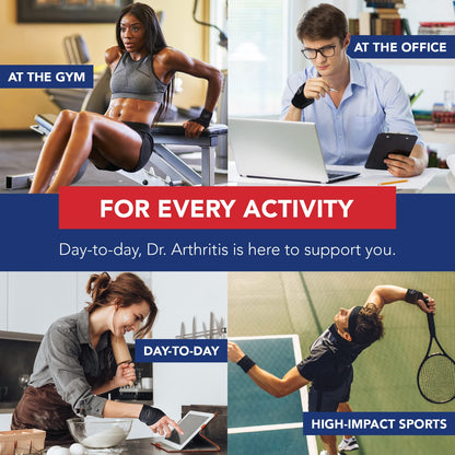 Doctor Developed Wrist Brace, Wrist Wraps for Carpal Tunnel Arthritis, Tendonitis, Hand Support, Ideal for Fitness, Weightlifting - Handbook Included (Wrist Brace 1 Pack)