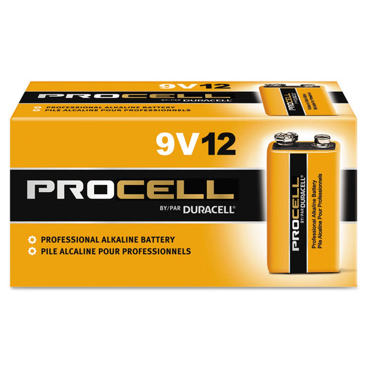 : Duracell PC1604BKD Procell Alkaline Batteries, 9V (Pack of 12) – style and color may vary