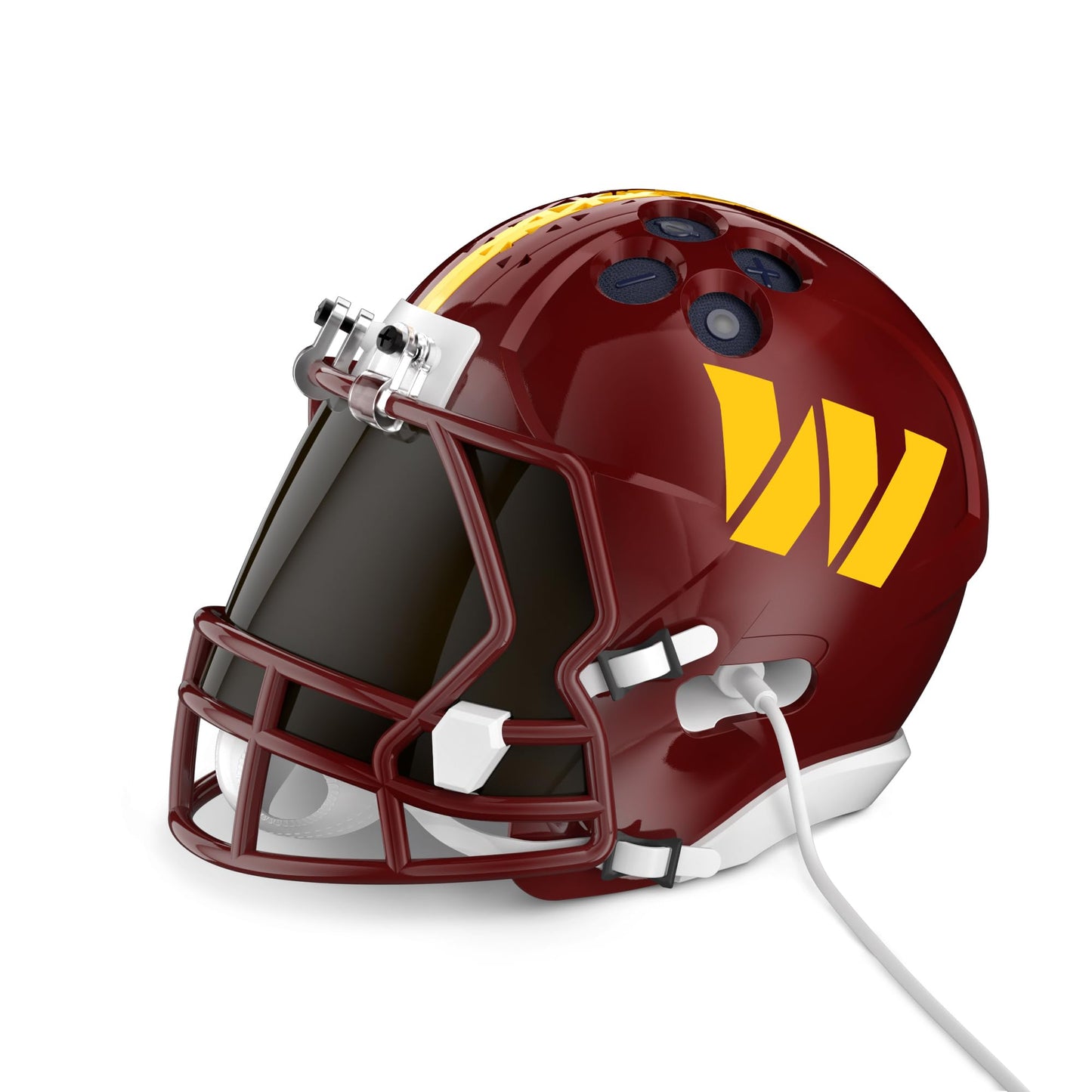 NFL Echo Dot Bundle: Includes Echo Dot | Deep Sea Blue and Limited-Edition NFL Helmet Stand | Washington Commanders