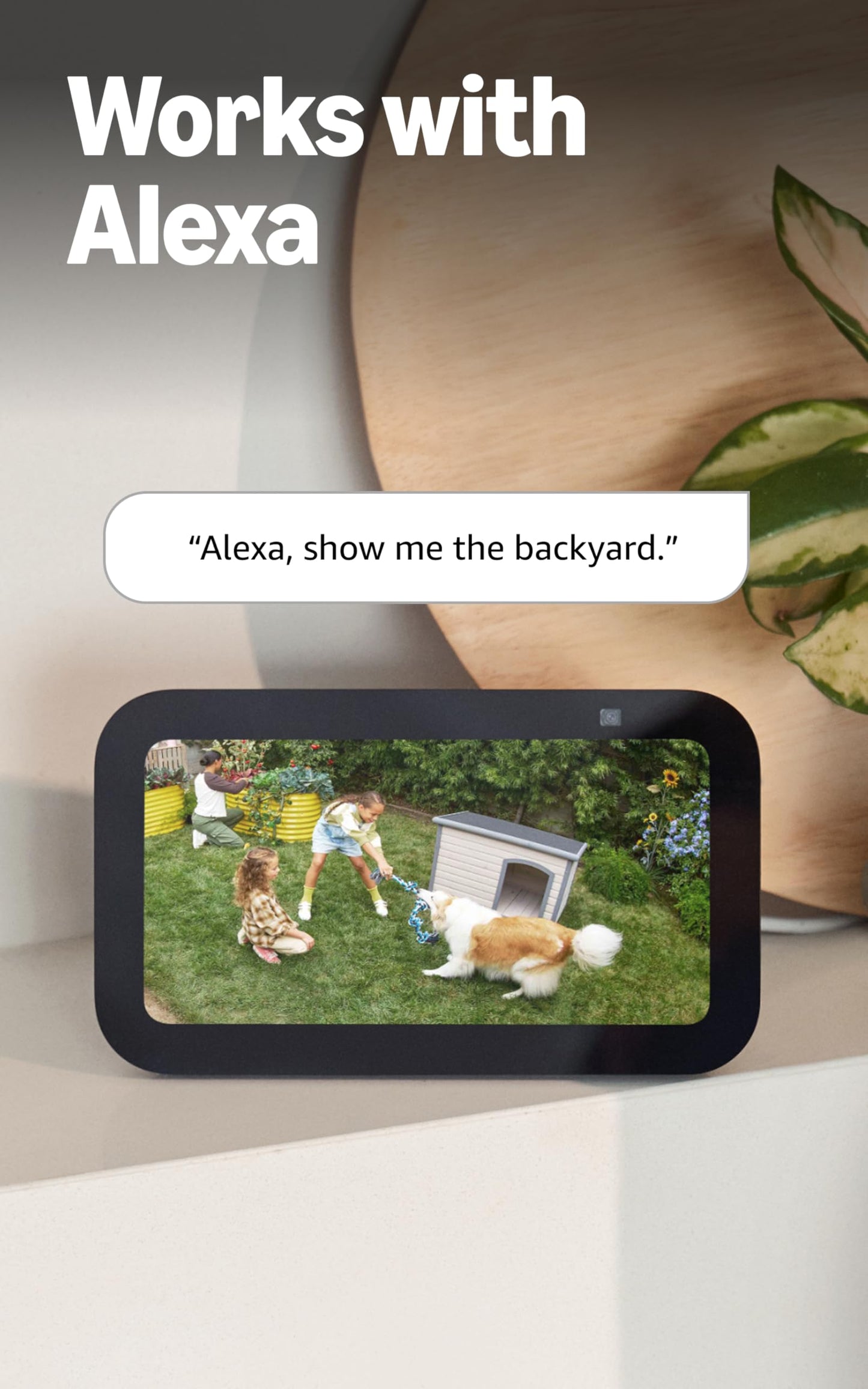 Ring Spotlight Cam Plus, Solar | Two-Way Talk, Color Night Vision, and Security Siren (2022 release) - White