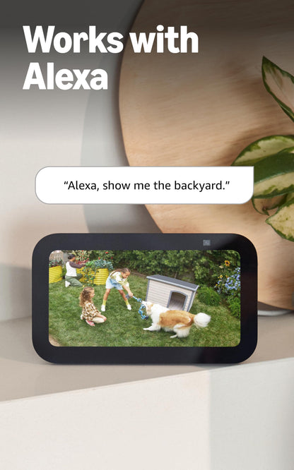 Ring Spotlight Cam Plus, Solar | Two-Way Talk, Color Night Vision, and Security Siren (2022 release) - White