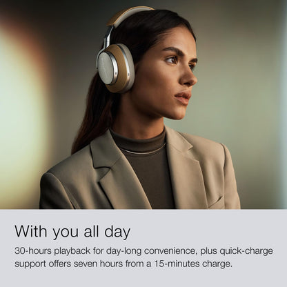 Bowers & Wilkins Px8 Over-Ear Wireless Headphones, Advanced Active Noise Cancellation, Luxurious Materials, 30-Hour Battery Life, 15-Min Quick Charging, Royal Burgundy