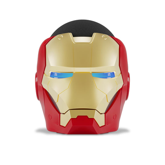 Echo Bundle: Echo Dot (5th Gen, 2022 release) | Charcoal and Limited Edition Marvel Iron Man Stand