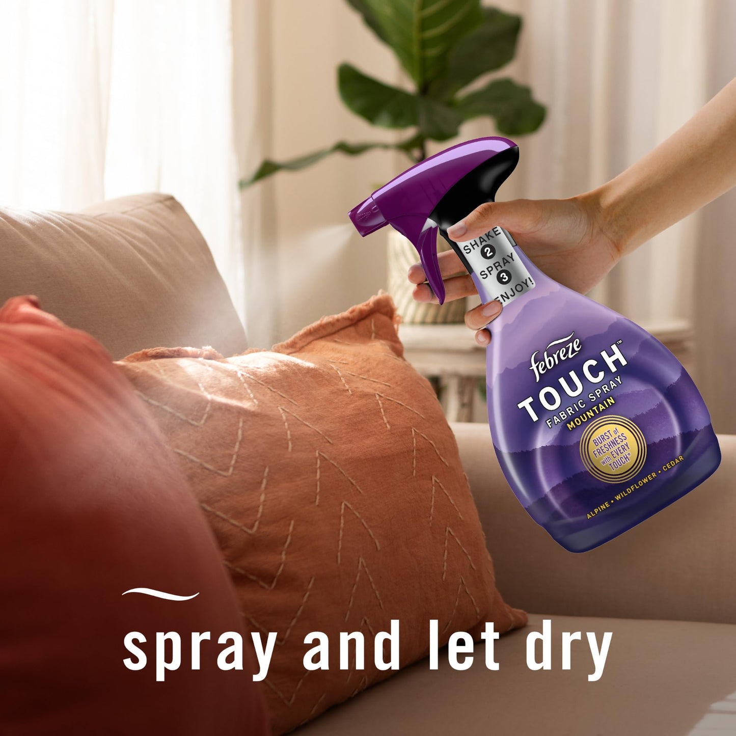 Touch Fabric Spray, Ocean & Mountain, 16.9 oz, Pack of 2