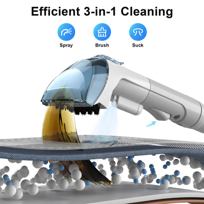 Rivenara Carpet Cleaner Machine Upholstery - 450W Shampooer Portable for Couch Rug Sofa Car Seat Furniture Fabric Wet Vacuum Spot Handheld Small Mini Car Water Aspiradora de Agua Deep Extractor Washer
