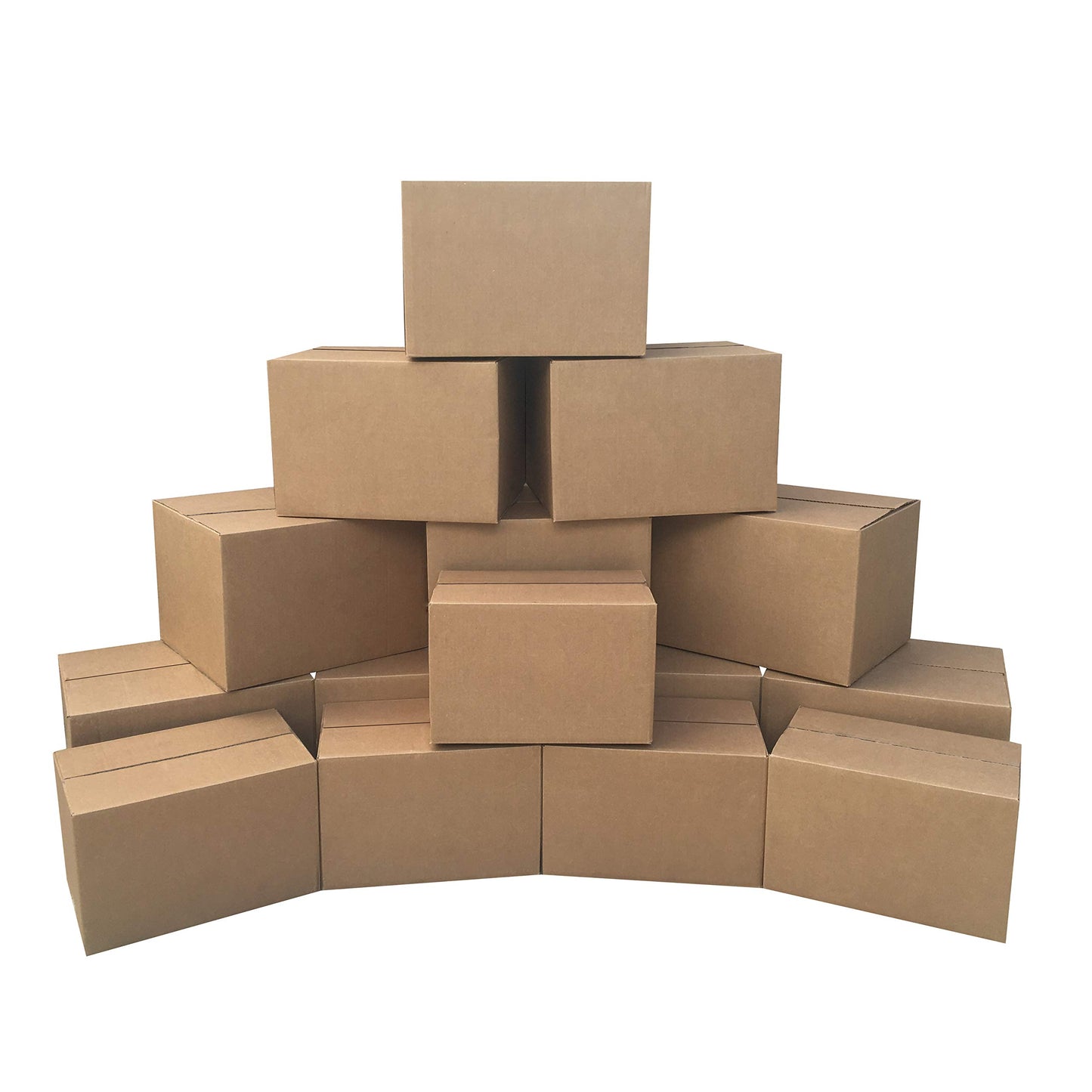 Amazon Basics Moving Boxes Kit, Small and Medium Cardboard Box Combo, 15 Pack, Assorted, Brown