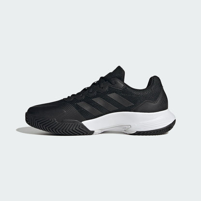 adidas Men's Gamecourt 2.0 Tennis Sneaker, Black/Black/Grey, 10.5