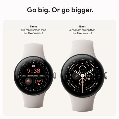 Google Pixel Watch 3 (41mm) Latest Model - Android Smartwatch, Heart Rate Tracking, Fitbit Advanced Running, Fitness Insights, 24-Hour Battery - Matte Black Aluminum Case - Obsidian Band - Wi-Fi
