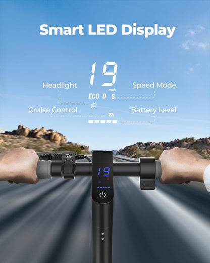 VOLPAM Electric Scooter, 350W/500W, 8.5"/10" Tires, 12/21/28 Miles Range, 16/19/22Mph, Folding E-Scooter with Dual Braking (8.5''-23Miles-Dual Suspension)