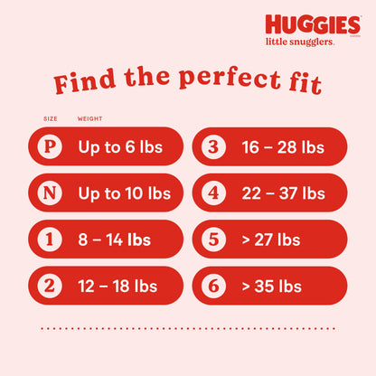 Huggies Newborn Diapers, Little Snugglers Newborn Diapers, Size Newborn (up to 10 lbs), 144 Count