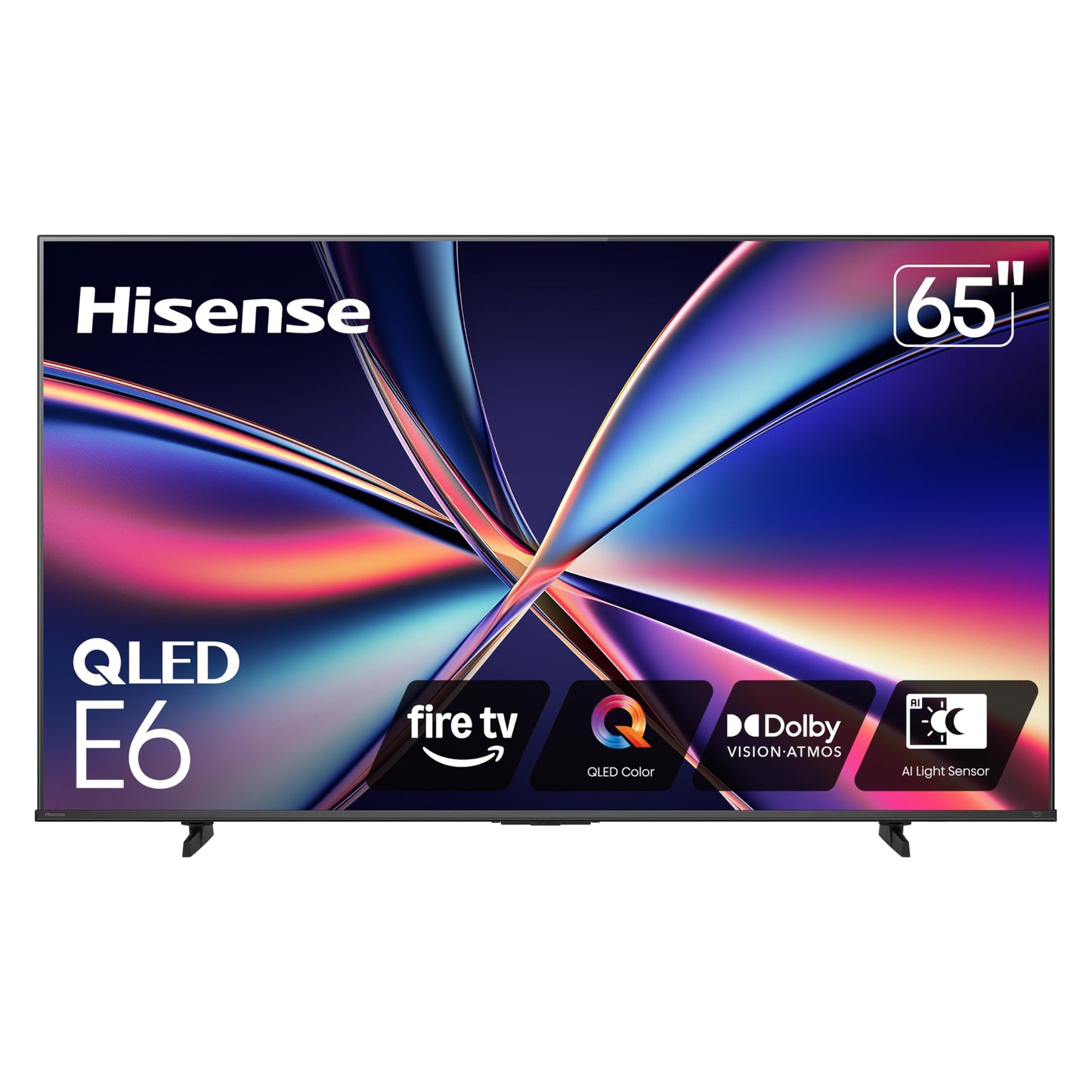 Hisense 65" E6 Cinema Series QLED 4K UHD Smart Fire TV (65E6QF, 2025 Model) - QLED, AI Light Sensor, Dolby Vision · Atmos, Voice Remote with Alexa, Motion Rate 120, HDR 10+ Adaptive, Game Mode Plus