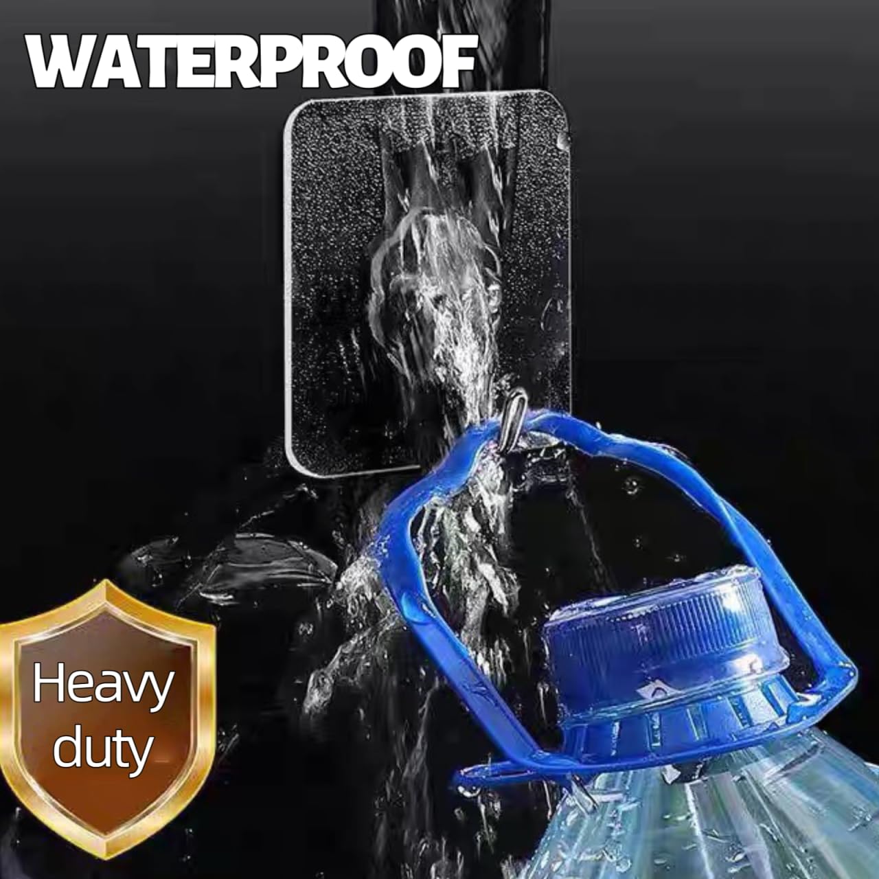 DDMY Heavy Duty Hook 24 Pack Self Adhesive Hooks for Hanging Wall Hooks Transparent Reusable Waterproof Adhesive Sticky Hook for Kitchen Curtain, Towel Bathroom,Coat Shower Door Utility No Damage