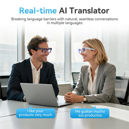 AI Smart Glasses for Men Women,8MP 2K HD Camera Glasses,AI Voice Control,AI Photo Recognition,Real-Time Translation,Smart Sunglasses with Bluetooth Call,IP67 Waterproof for Driving,Outdoor,+2 Lenses.