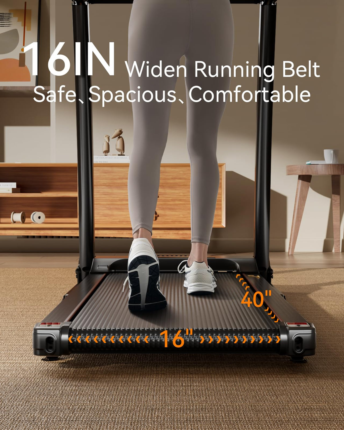 Treadmills for Home, 0-15% Auto Incline, 3.0HP Folding Treadmills for Running Walking with 300 LBS Weight Capacity, Bluetooth & Heart Rate Sensors, Hydraulic Folding