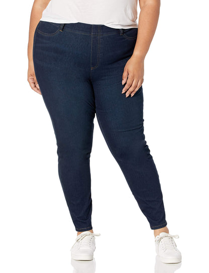 Amazon Essentials Women's Pull-On Knit Jegging (Available in Plus Size), Dark Wash, XX-Large