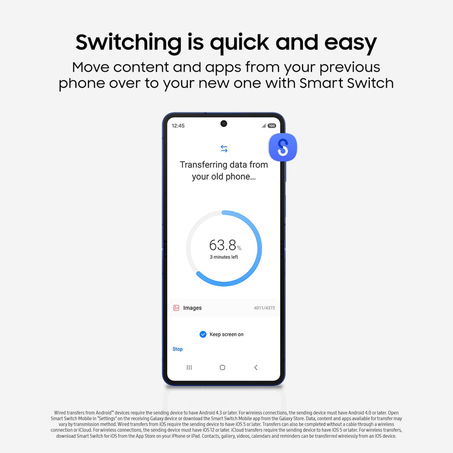 Samsung Galaxy Z Flip7 Cell Phone + Gift Card, 512GB AI Smartphone, Unlocked Android, Long Battery Life, 2025, US 1 Yr Manufacturer Warranty, Blue Shadow