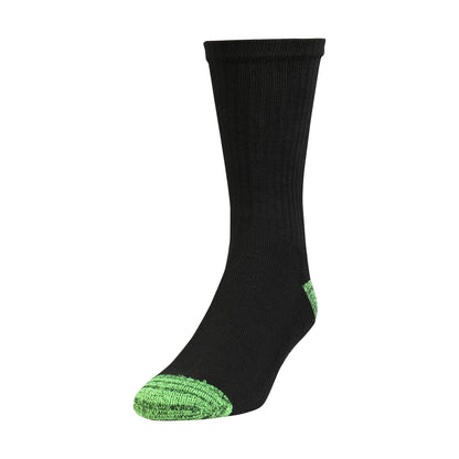 Gildan Men's Polyester Half Cushion Crew Socks, 12-Pairs, Assorted, Shoe Size: 6-12