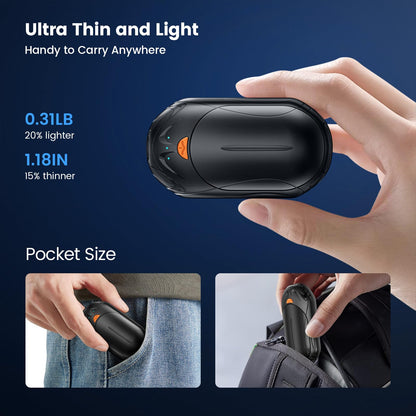 AI Hand Warmers Rechargeable 2 Pack,6000mAh Rechargeable Hand Warmer,20Hrs Long Heating Electric Hand Warmer,Portable Pocket Heater,Gifts for Christmas,Camping,Stocking Stuffers,Gifts for Men