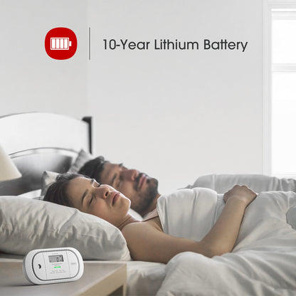 X-Sense Carbon Monoxide Detector Alarm with Digital LCD Display, Replaceable Battery CO Alarm Detector with Peak Value Memory, XC01-R