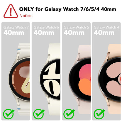 SPGUARD 4 Pack for Samsung Galaxy Watch 7 Screen Protector 40mm Tempered Glass Clear Film Anti Scratch Bubble Free Compatible with Galaxy Watch 7/6/5/4 40mm(NOT for Others Models)