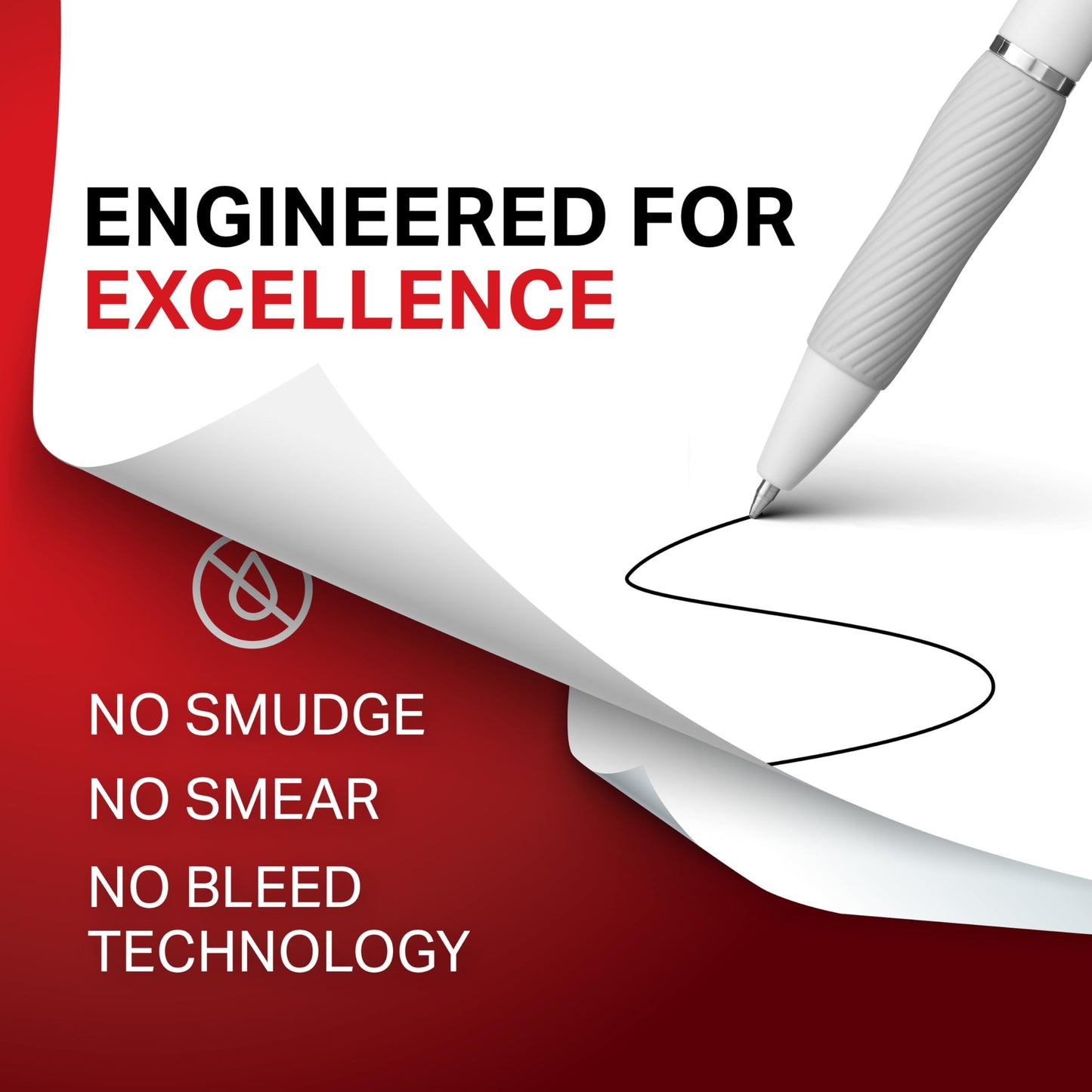 Sharpie S-Gel , Drawing, Ink Pens For Journaling, Writing, Coloring, Medium Point (0.7Mm), Pearl White Body, Black Ink Gel-Pen, 12 Count