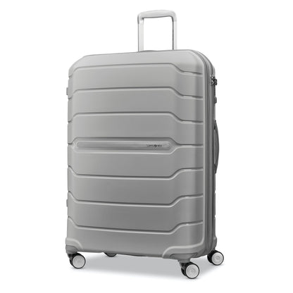 Samsonite Freeform 28-Inch Large Luggage with Dual 360° Spinner Wheels - Checked Suitcase - TSA Lock, Airline-Approved - Lightweight Durable Polypropylene Expandable Hardshell - Light Grey