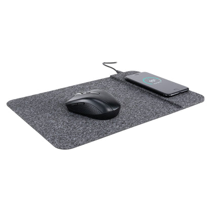 Allsop Powertrack Wireless Charging Mouse Pad, 13 x 8.75, Gray