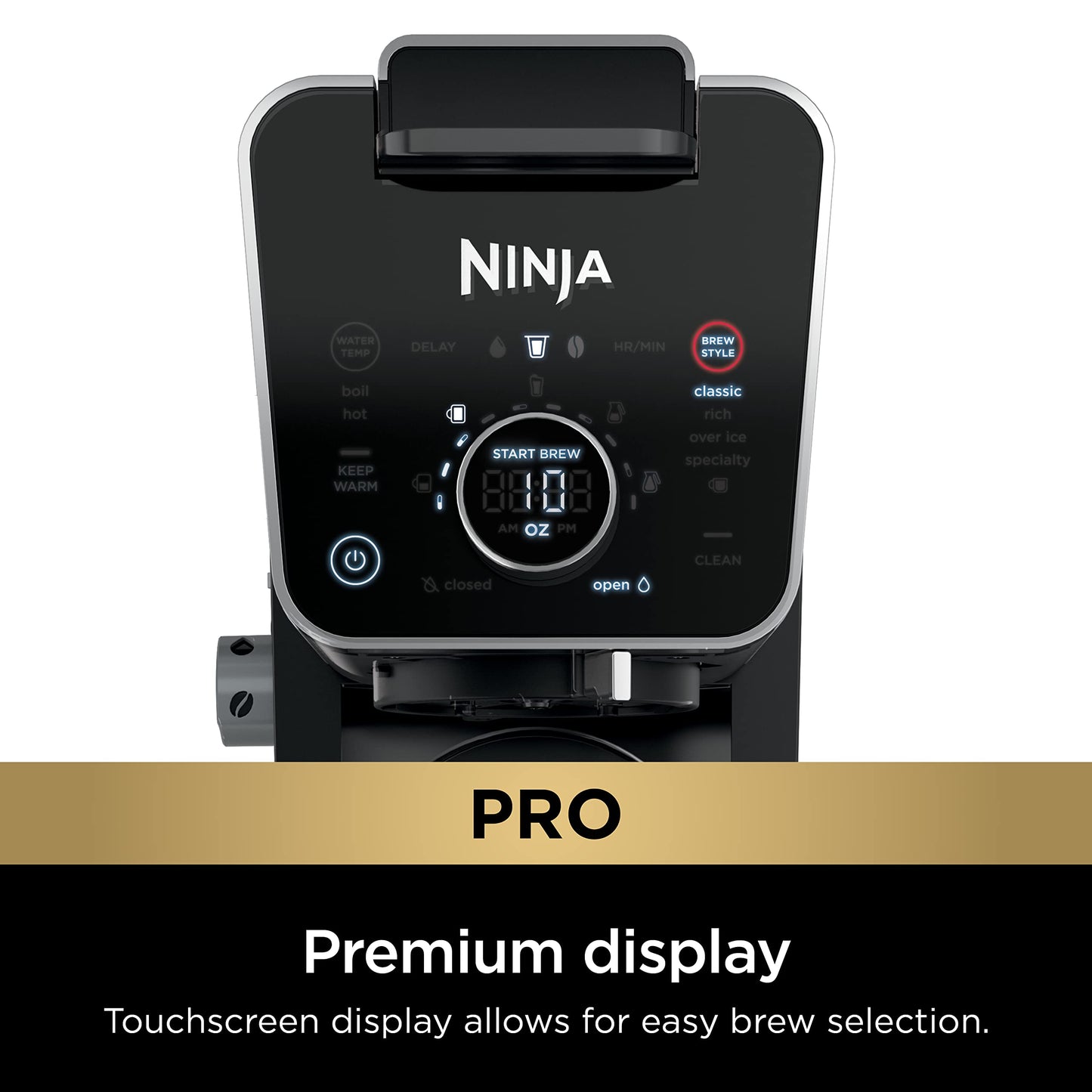 Ninja Hot and Iced Coffee Maker, Single Serve Coffee Maker and Drip Coffee Machine, DualBrew Pro Specialty 12-Cup with K-Cup Combo, Includes Permanent Filter, CFP307
