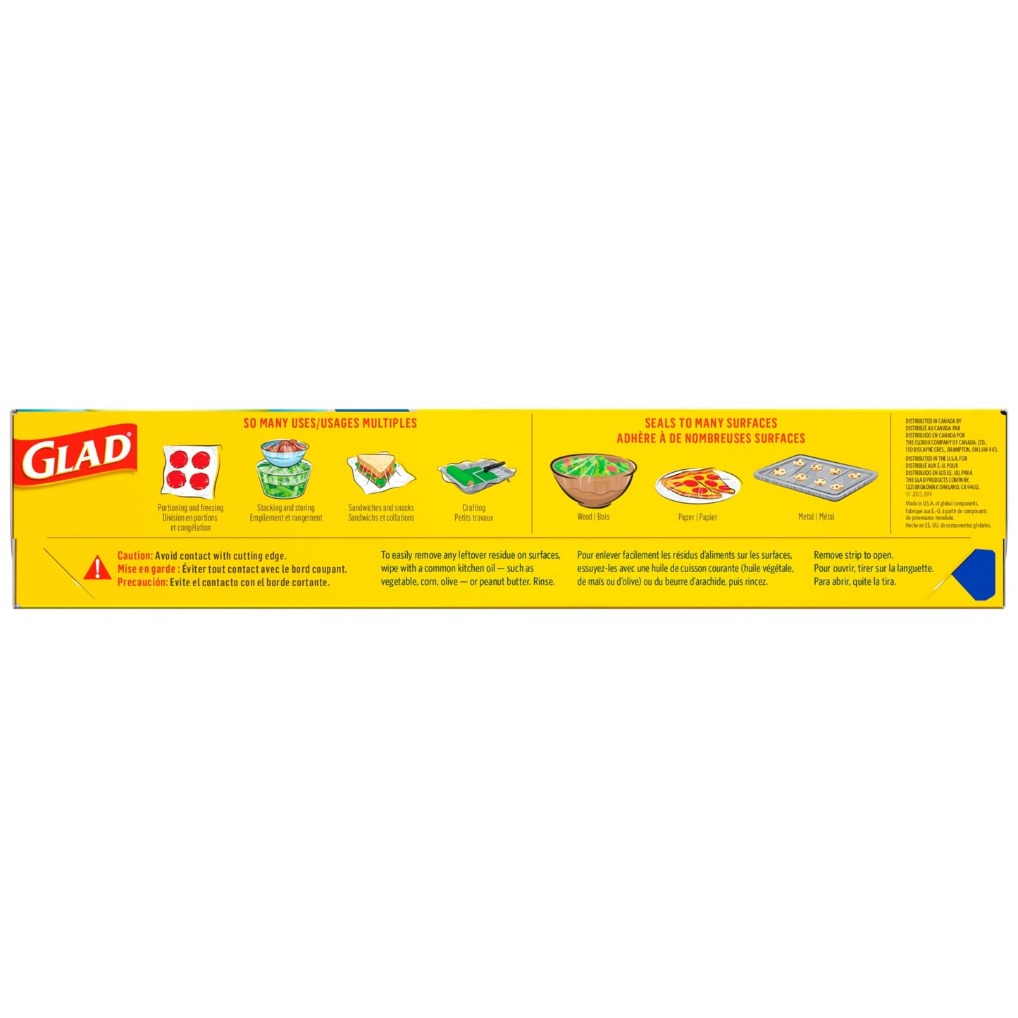 Glad Press'N Seal Food Plastic Wrap, 70 Square Foot Roll (Package May Vary)