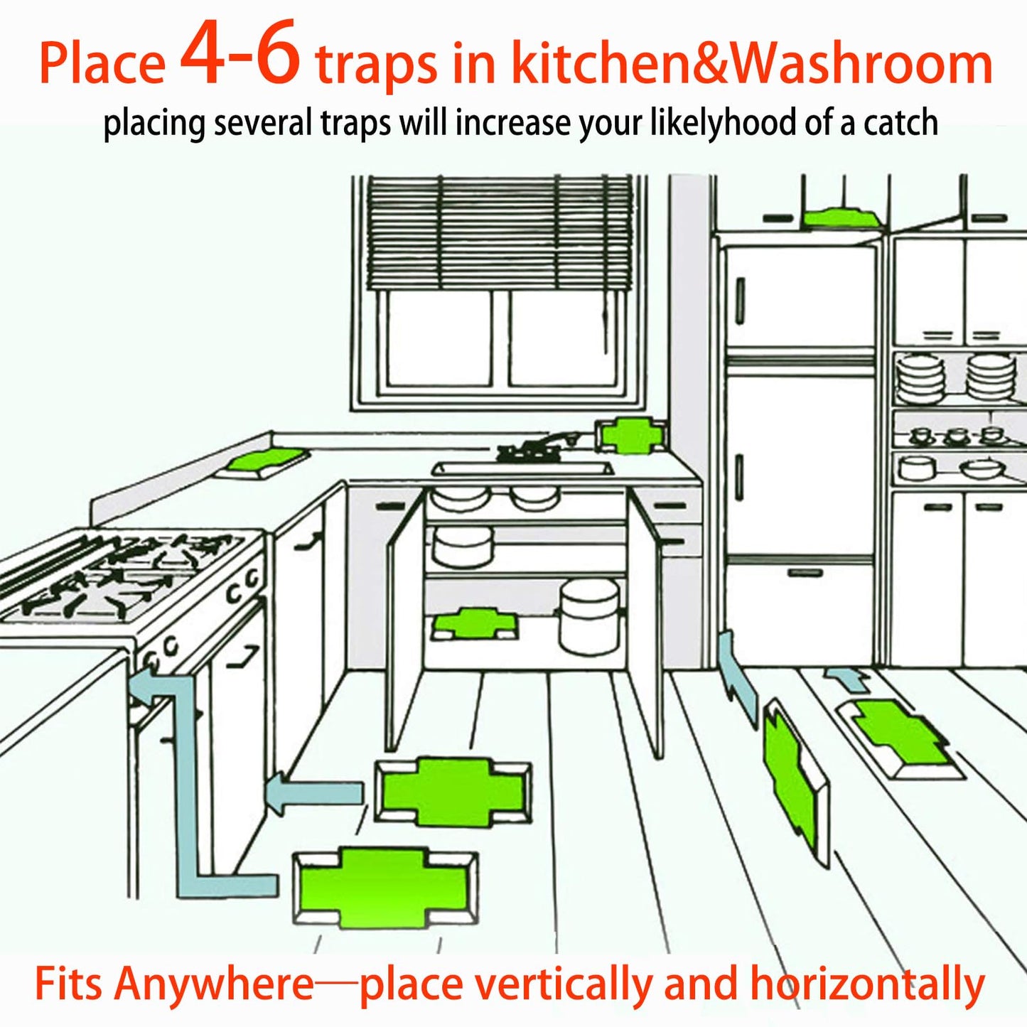 Roach Trap (20Pack) -Cockroach Traps Indoor with Bait,Roach Motel -Child hild & Pet Friendly