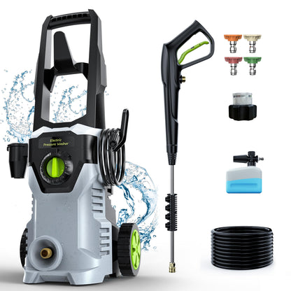 Pressure Washer, Power Washer with Foam Cannon High Pressure Washer for Cars, Fences, Patios, Decks, Patios and Driveway Powerwasher