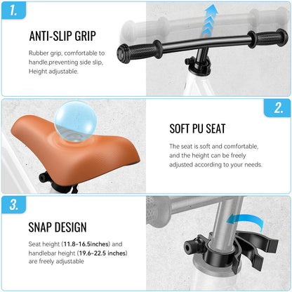 SEREED Toddler Balance Bike 2 Year Old, No Pedal Kids Bicycle Toys for 2-5 Years Old, Tool-Free Adjustment, Customize Plate with Stickers, Gift for 2-3 Boys Girls (White)