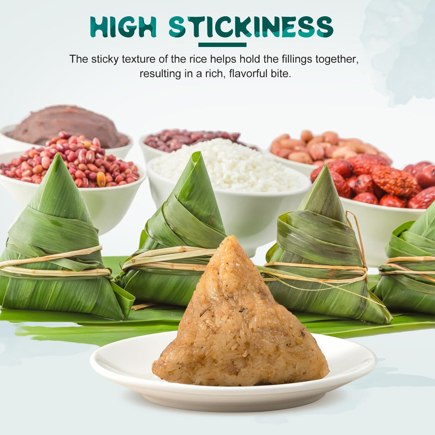 Soeos Sweet Sticky Rice 2lbs, Premium Glutinous Rice, All Natural Gluten Free Sticky Rice for Desserts or Rice Cakes, Rich in Fibers