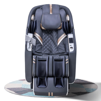 MassaMAX 4D Massage Chair - 2025 Full Body Massage Chair with Zero Gravity, Extended Footrest, SL Track, Yoga Stretch, Foot Rollers, and Heating Comfort with Mat & Cover (White)