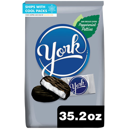 YORK Dark Chocolate Peppermint Patties, Candy Party Pack, 35.2 oz