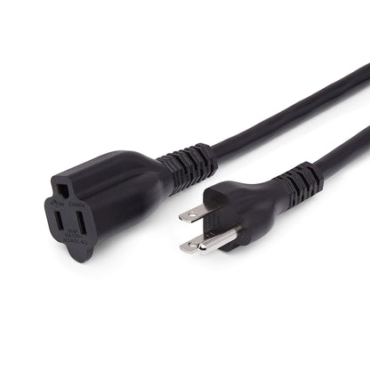 Amazon Basics Extension Cord, 13 Amps, 125V, 10 Foot, Black - Pack of 2