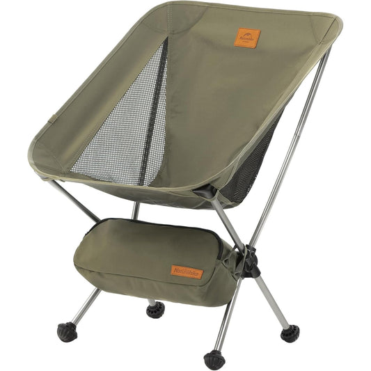 Naturehike YL08 Ultralight Camping Chair, 2.12 LBS Portable Backpacking Chair with Storage Bag & Anti-Sinking Feet, Lightweight Compact Collapsible Camp Chair