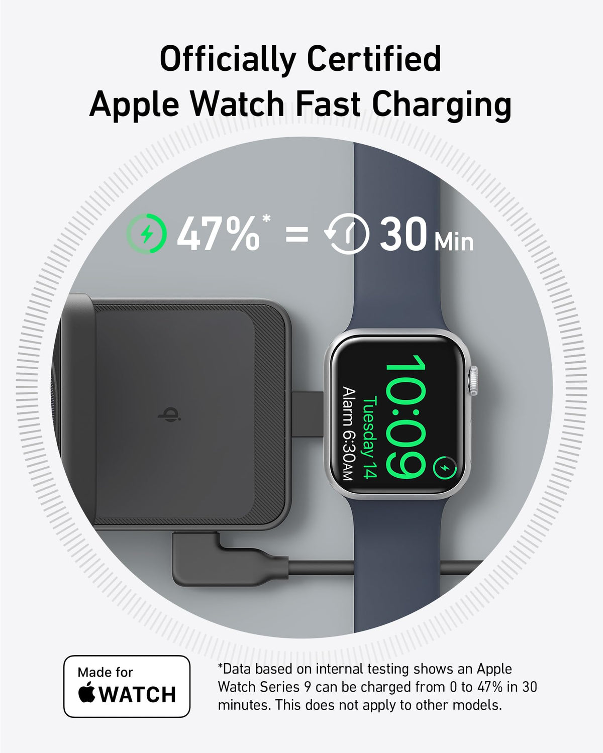 Anker MagGo 3 in 1 iPhone 16 Charging Station, MagSafe-Compatible Wireless Charger Stand, Qi2 Certified 15W Foldable Charger for iPhone 15/14, AirPods, Apple Watch 9 (40W USB-C Adapter Included)