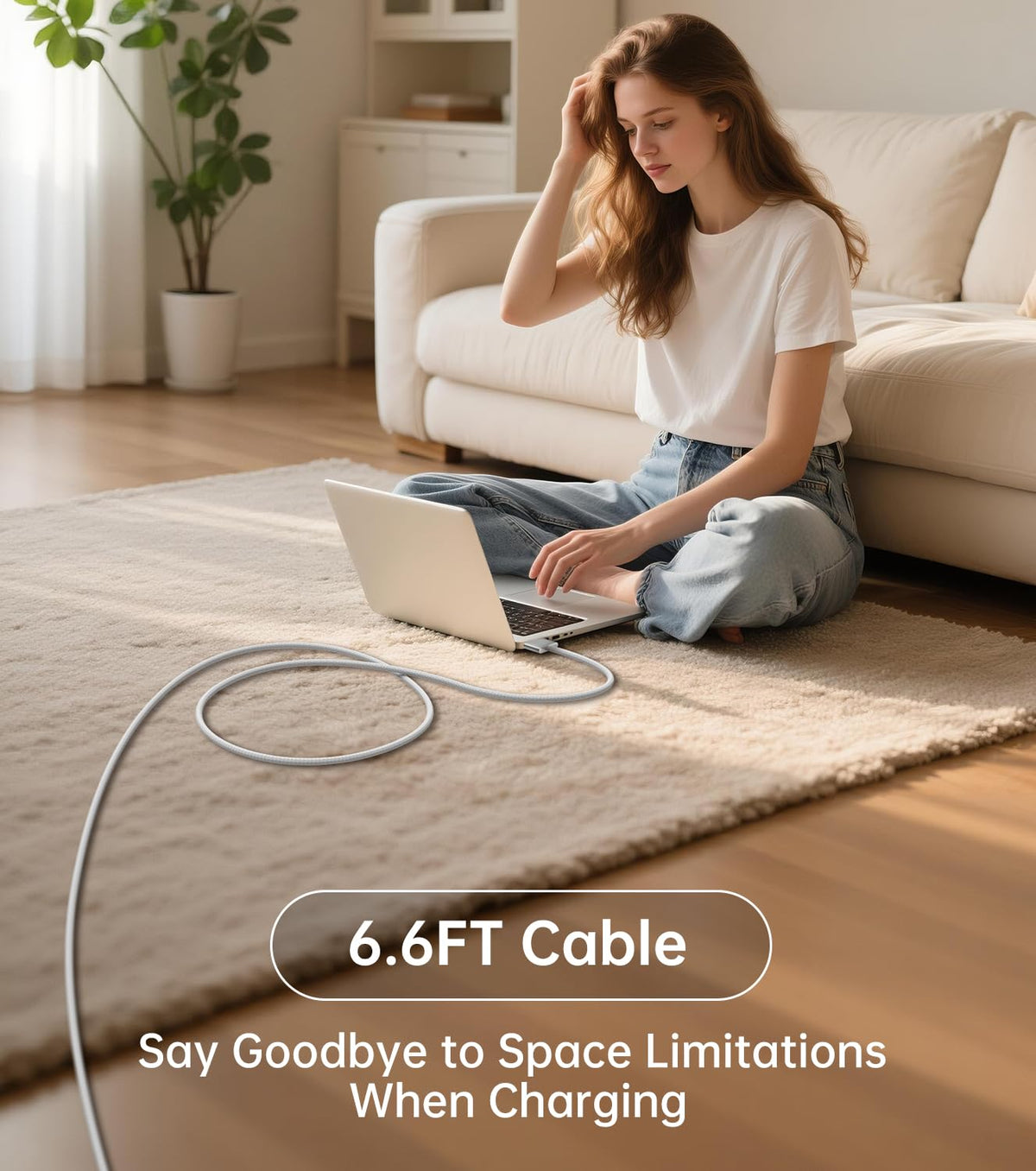 140W Charger for MacBook Pro 16/14 inch Mac Air 15/13 inch 【Original Quality】 2021-2025 M1–M4 2m/6.6FT Magnetic 3 Cable LED & Type C Fast Charger Power Adapter (Between 2021-2025)