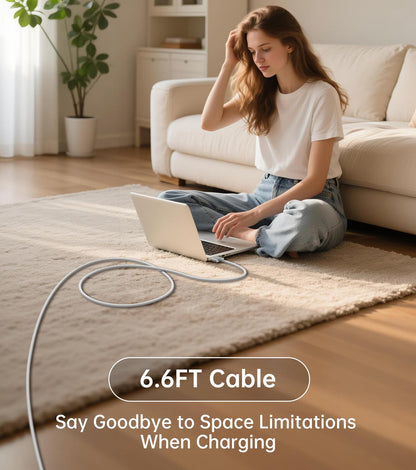 140W Charger for MacBook Pro 16/14 inch Mac Air 15/13 inch 【Original Quality】 2021-2025 M1–M4 2m/6.6FT Magnetic 3 Cable LED & Type C Fast Charger Power Adapter (Between 2021-2025)